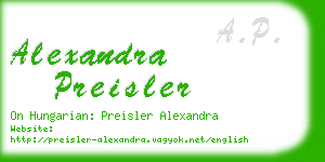 alexandra preisler business card